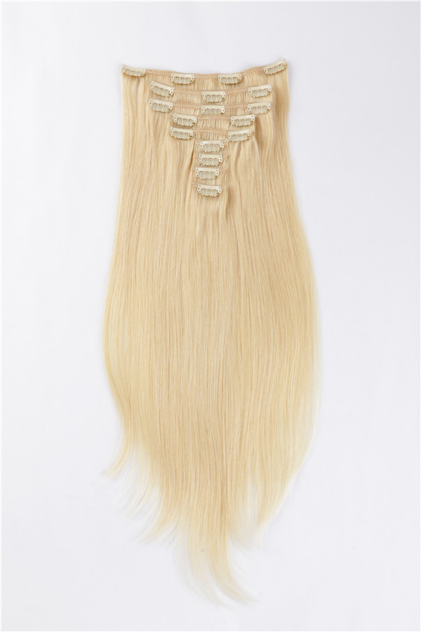 100% Real human hair clip in extensions XS033